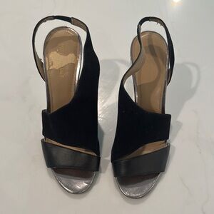 Saks Fifth Avenue Black Modern Slingback Heels